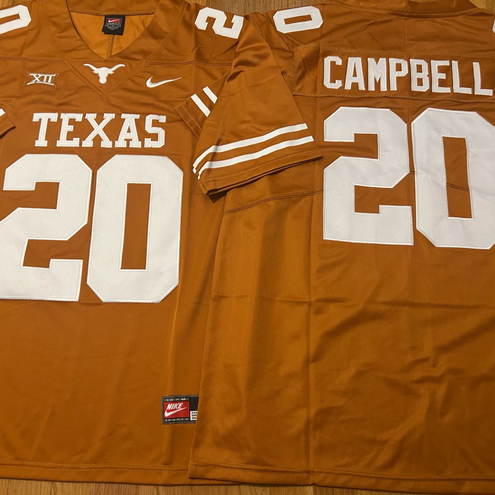 Nike TEXAS LONGHORNS EARL CAMPBELL Men's JERSEY Sz S,M,L,XL,2XL New w tags